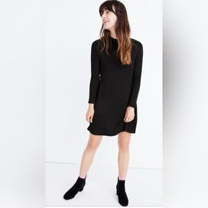 Madewell Black Long Sleeve Sheath Dress